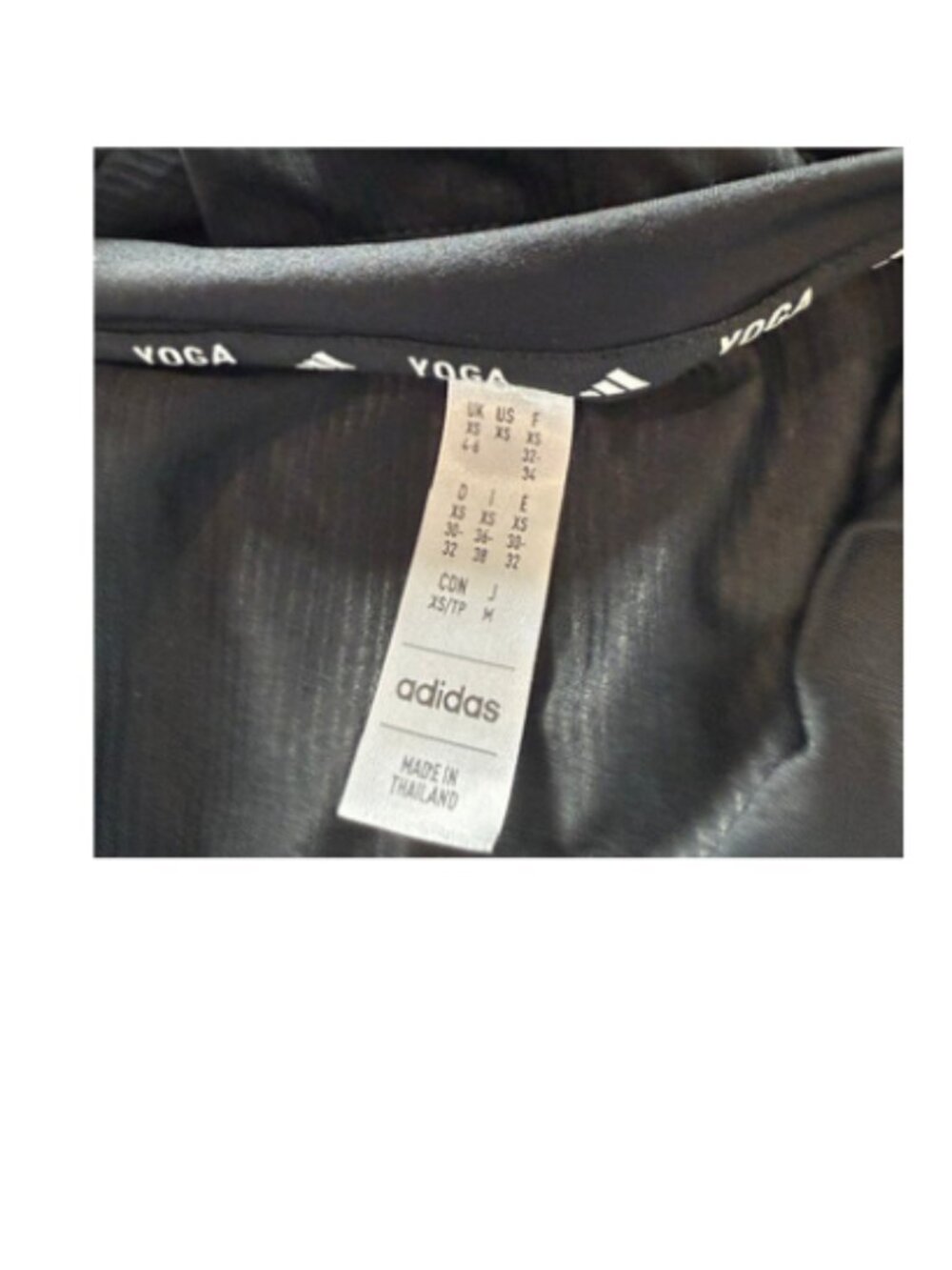 Adidas Studio Yoga Tank Black XS NWT Open Back Slit Athletic Top - Picture 3 of 8